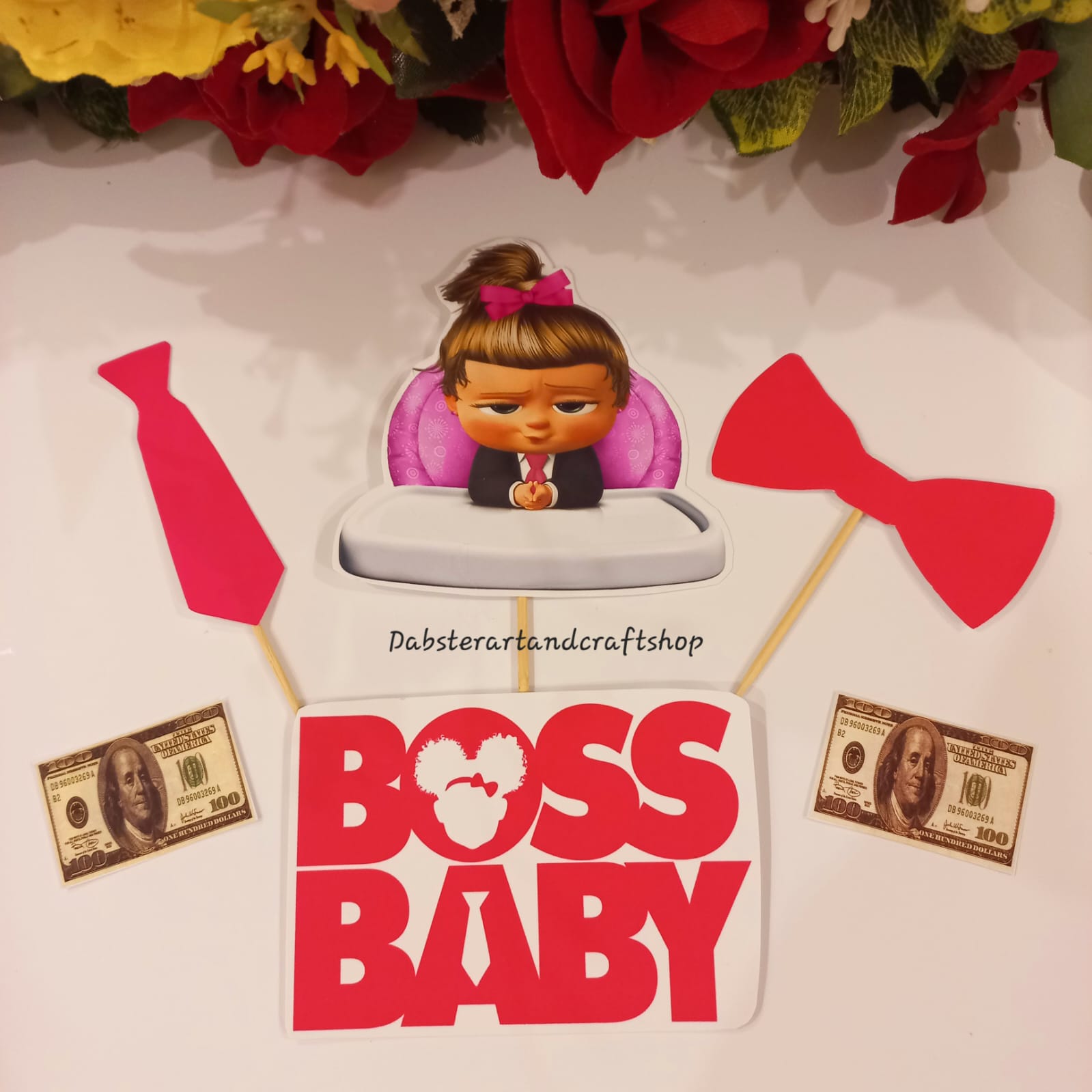 Baby Boss Sparkle Cake Topper