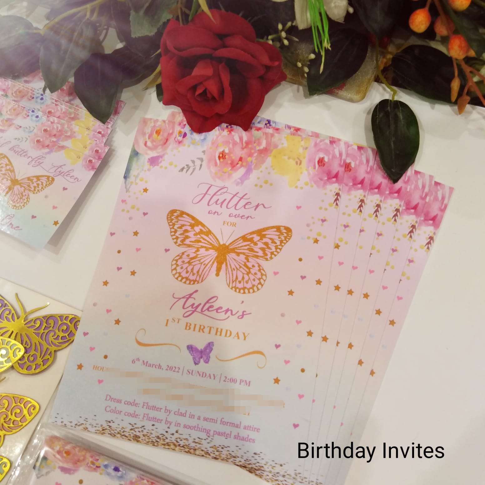 Elegant Butterfly Party Invitations