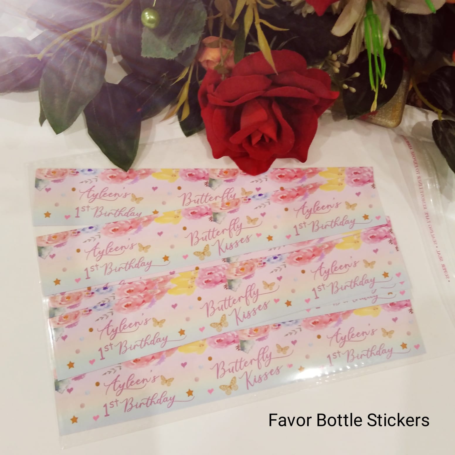 Beautiful Butterfly Bottle Stickers