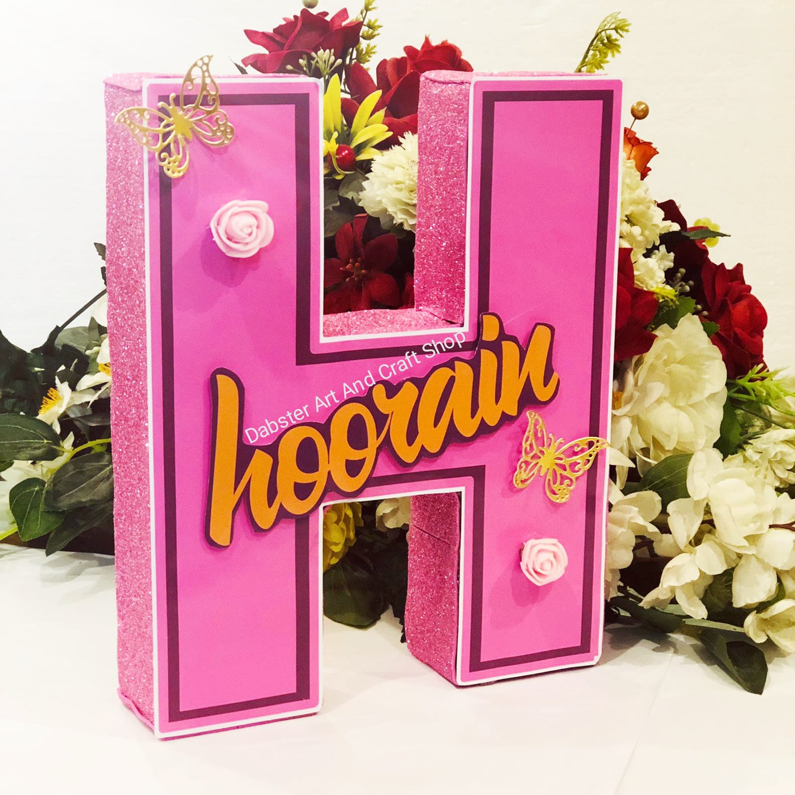 Playful Butterfly 3D Name Letter