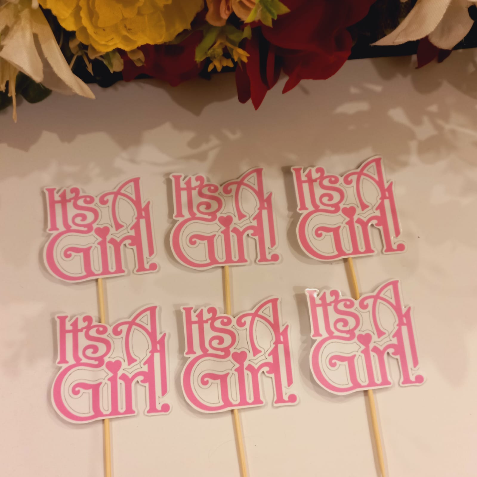 Baby Shower Its a Girl/ Cupcake Toppers Set/Printed Toppers