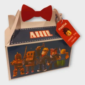 Personalized Blue Minecraft Theme Goodie Bags/ Goodie Boxes/Favor Boxes