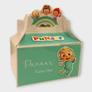 Personalized Green Cocomelon Theme Goodie Bags/ Goodie Boxes/Favor Boxes