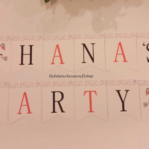 Meow Cat Wall Decoration Strings/Backdrop Banner