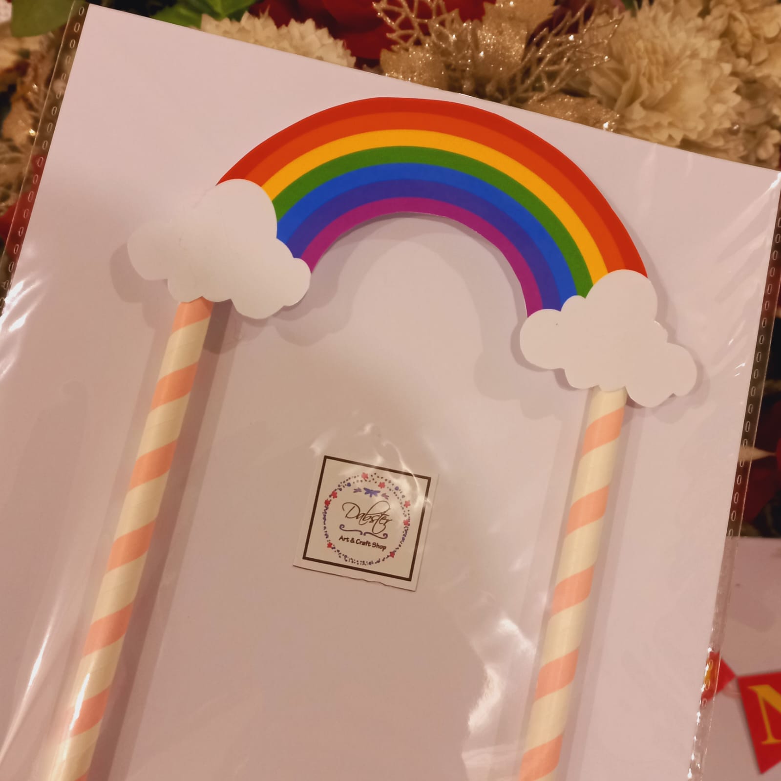 Festive Printed Topper for Birthday Cakes/Rainbow Topper