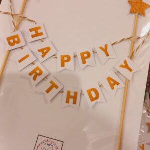 Elegant Printed Topper for Birthday Cakes