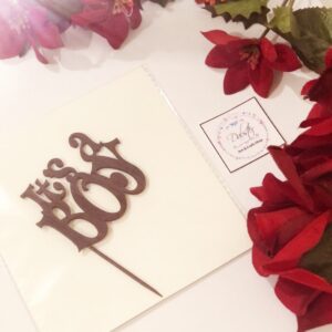 Wooden Its a boy Cake Topper