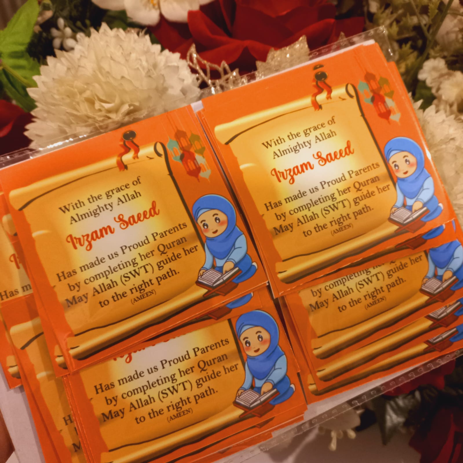 Ameen Mubarak Customized Sweet Boxes Stickers