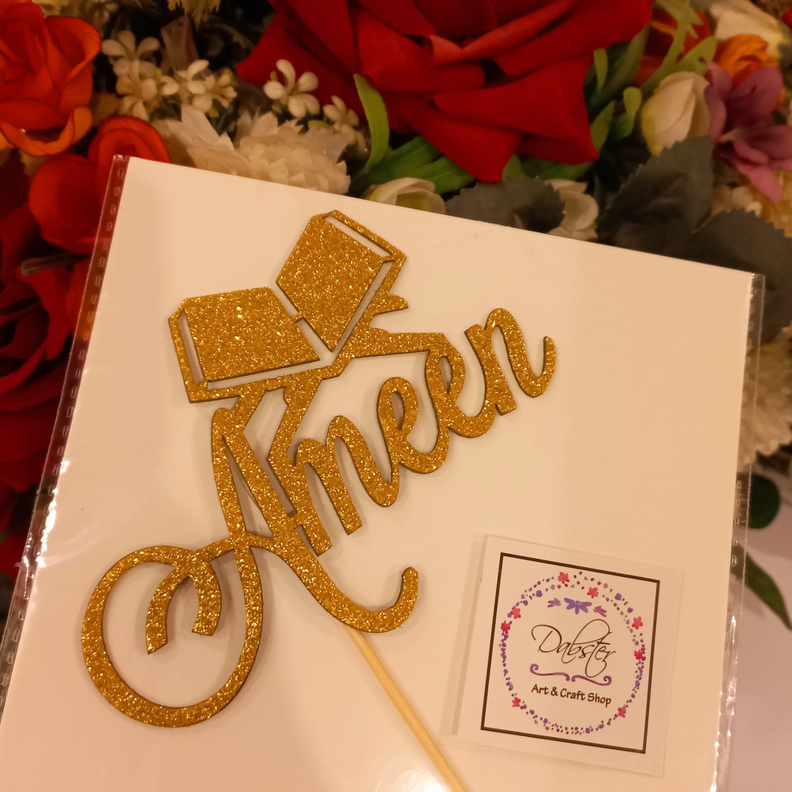 Customized Ameen Mubarak Acrylic Cake Topper