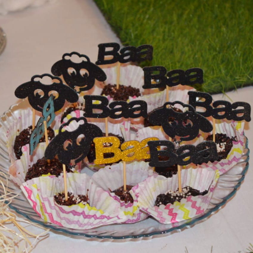 Aqeeqah Mini Cup Cake Toppers