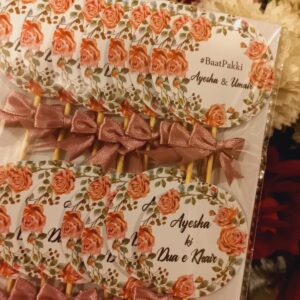 Rustic Floral Baat Pakki Methai Toppers/ Sweet Toppers