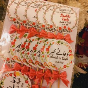 Floral Baat Pakki Methai Toppers/ Sweet Toppers
