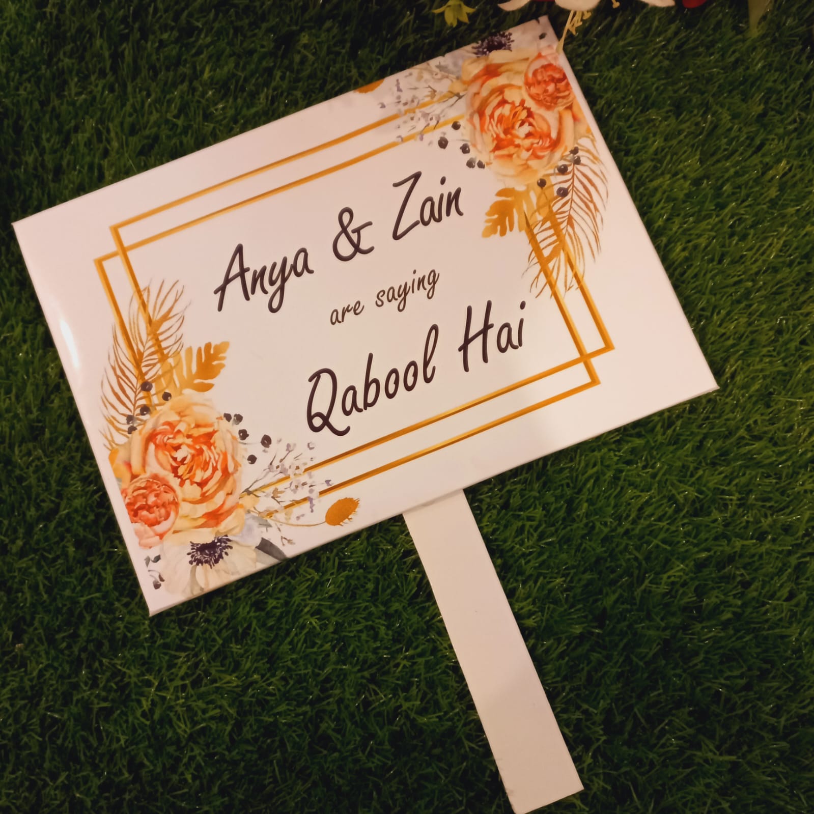 Traditional Nikkah Photo Shoot  Sign Board