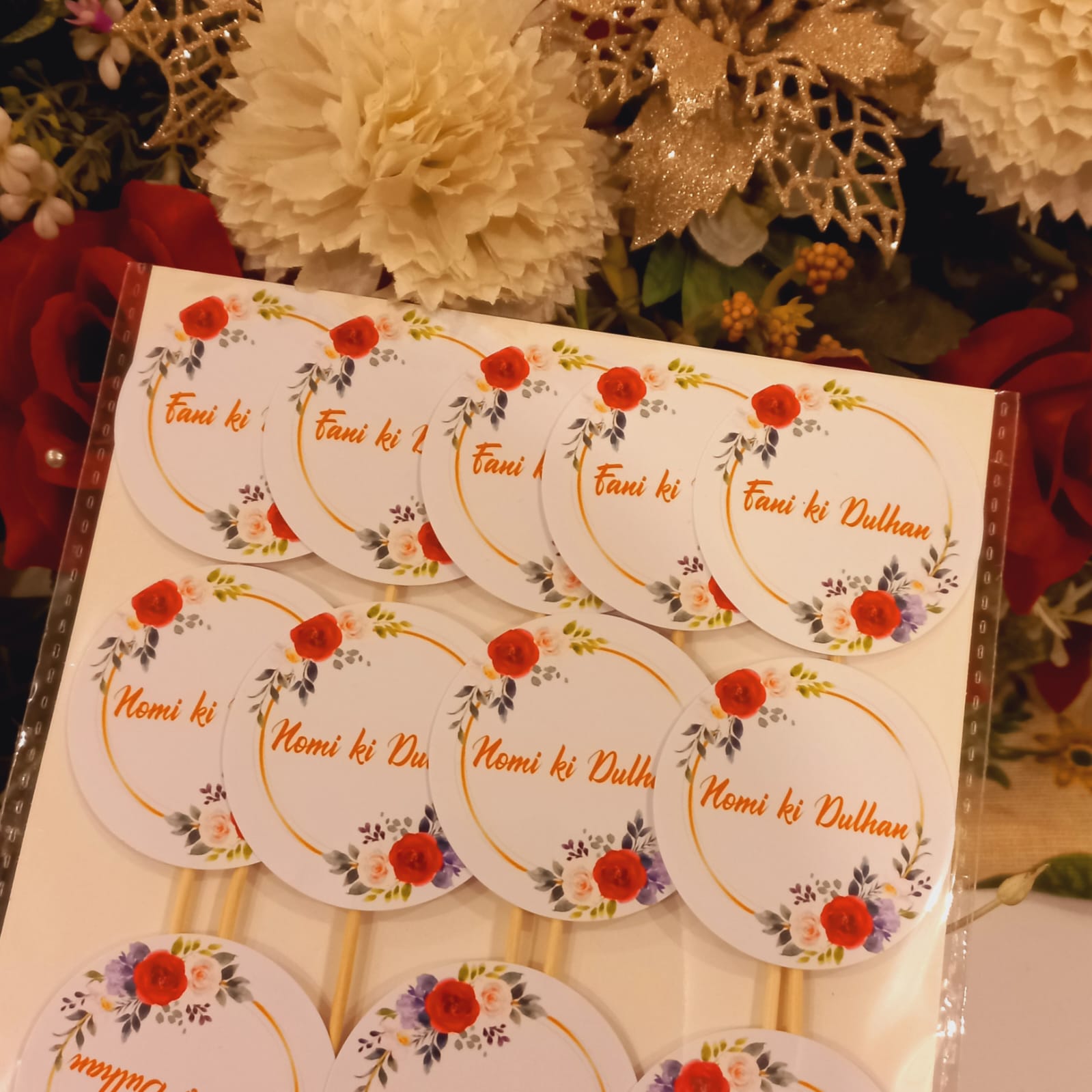 Floral Methai Toppers/ Sweet Toppers