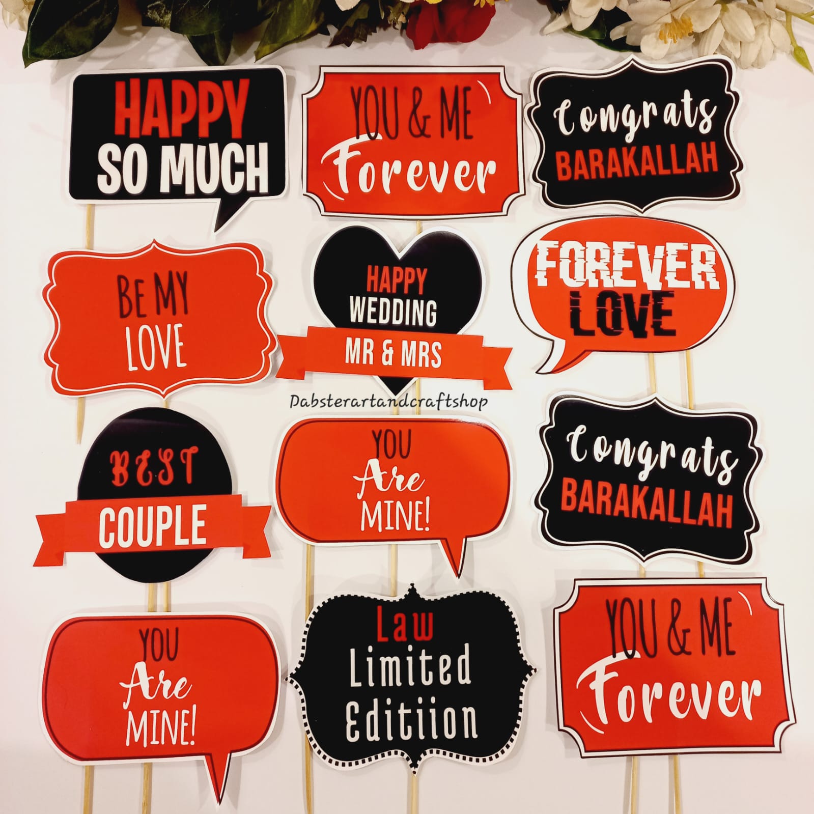 Wedding Photo Booth Prop Signs
