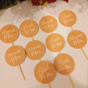 Aesthetic Bride to be Cupcake Toppers