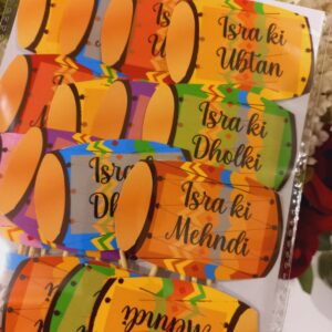 Floral Round  Mehndi Design/Dholki Theme Methai Toppers/Sweet Toppers