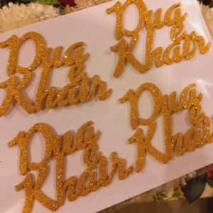 Glitter Formic Dua-e-Khair Cutouts