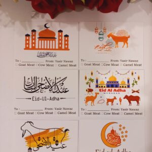 Eid ul Adha Meat Boxes Stickers