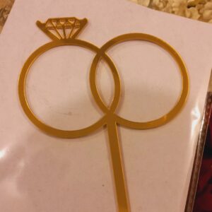 Ring Cake Topper/Acrylic Cake Topper