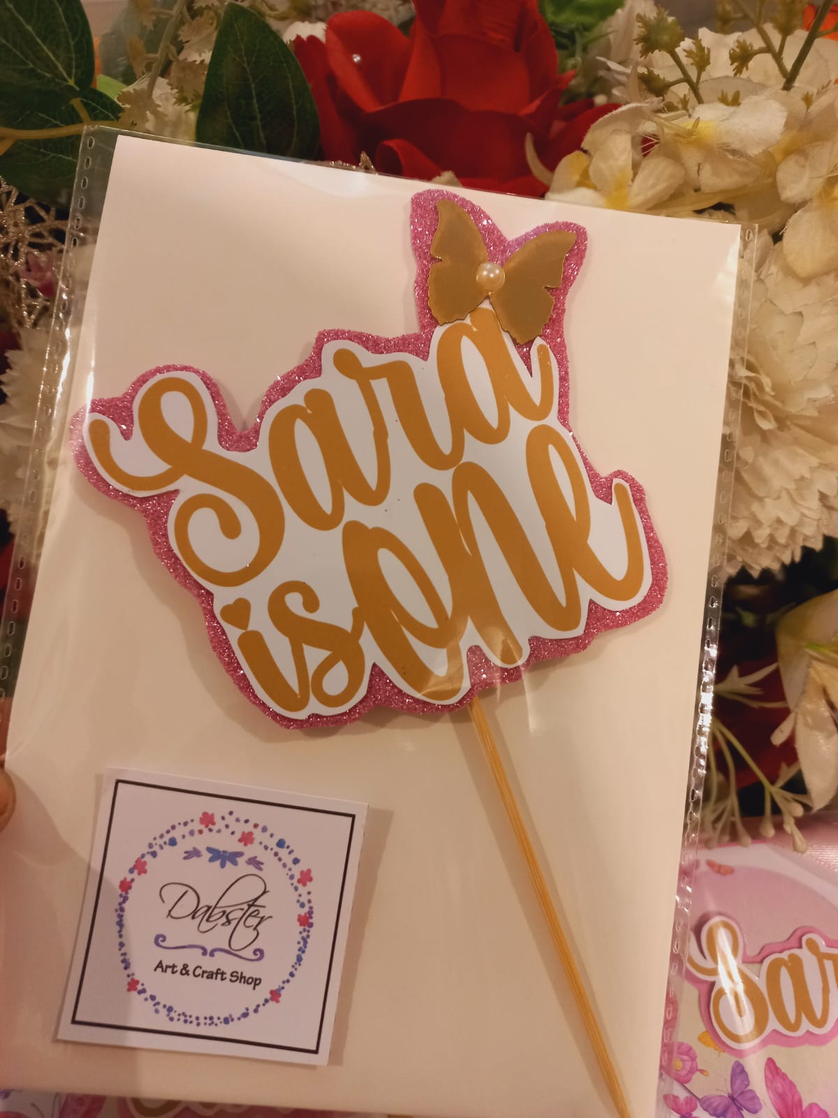 Personalized First Birthday Cake Topper