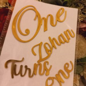 First Birthday Gold Card Topper