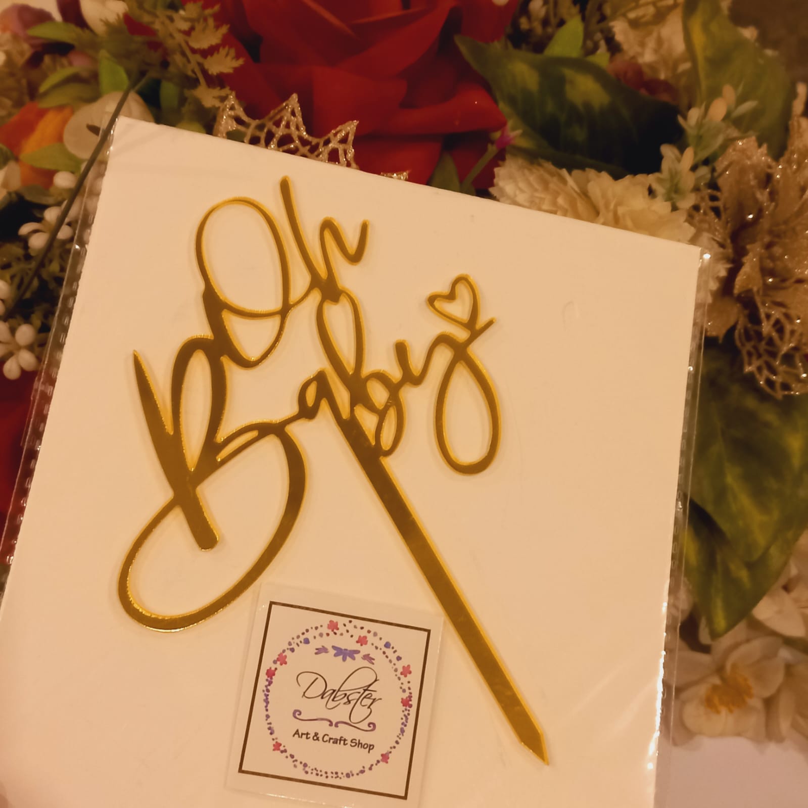 Adorable "Oh Baby" Topper