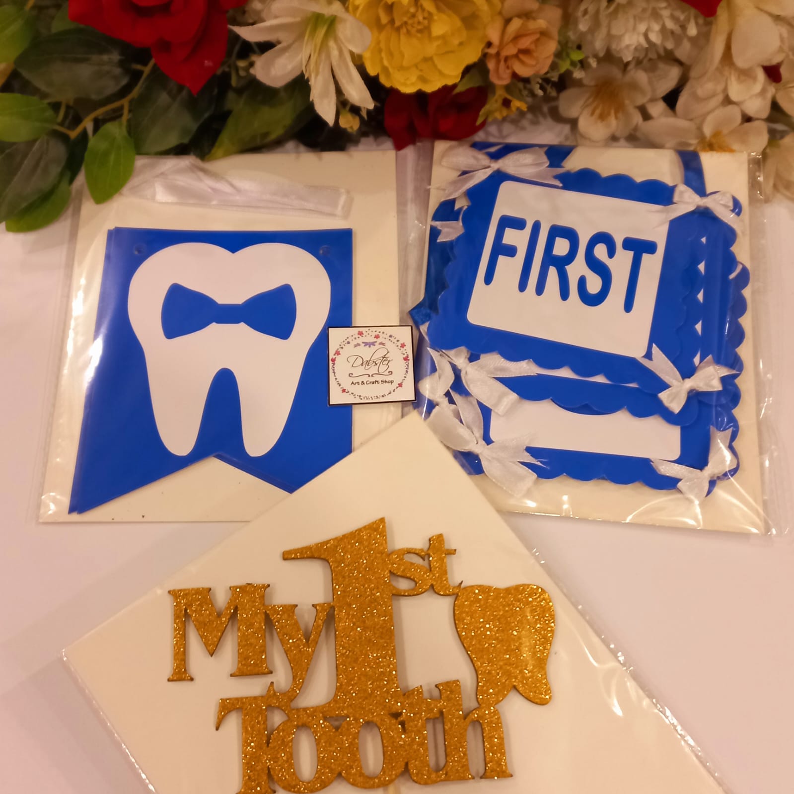 Unique First Tooth Escallop Shape Banner