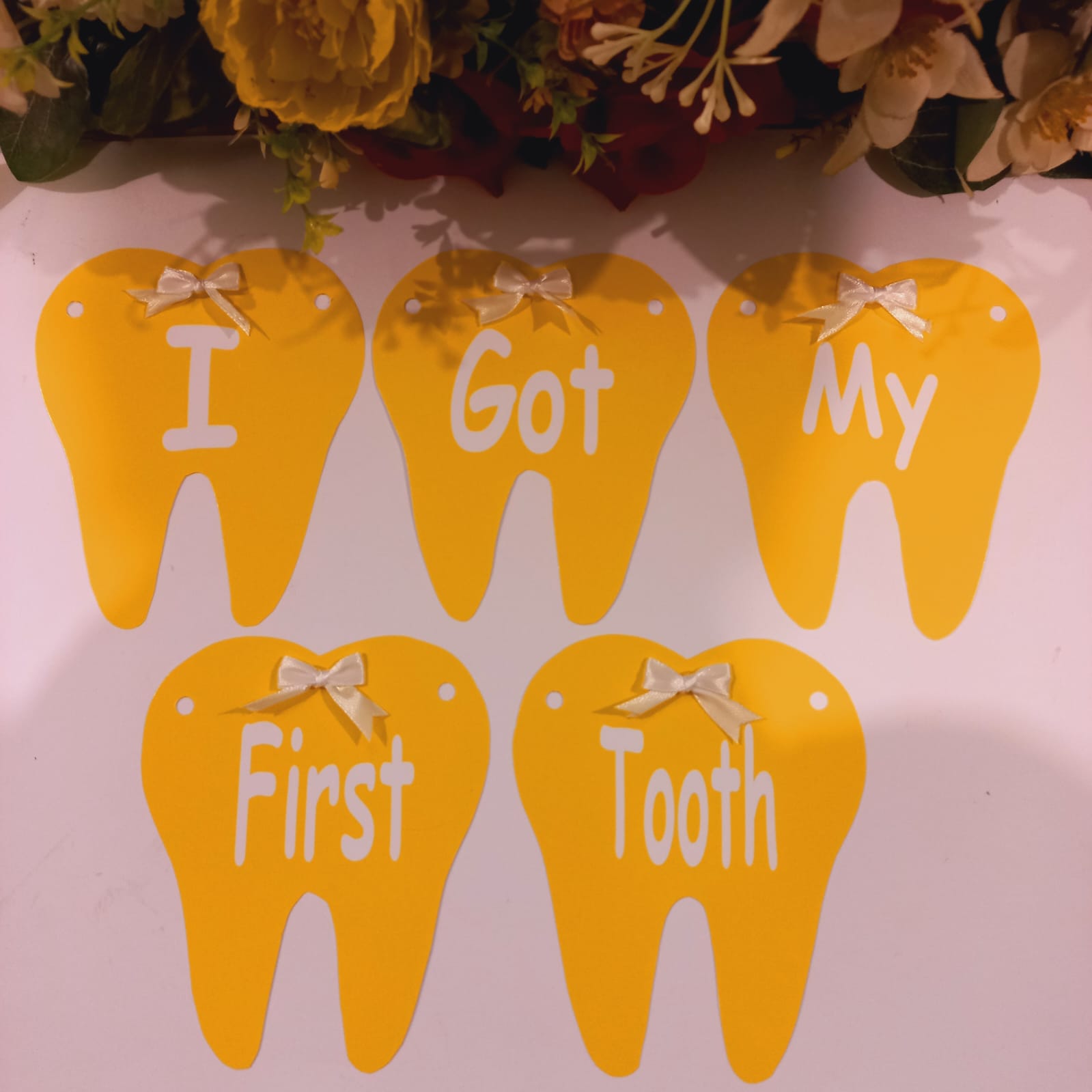 Stylish First Tooth Banner Yellow Theme