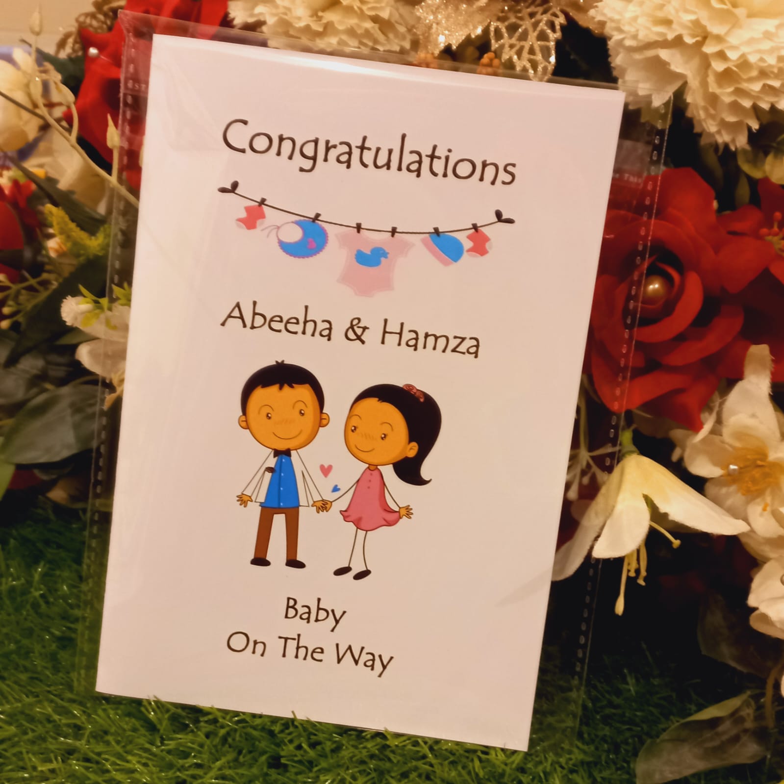 Delightful Gender Reveal Customized Card
