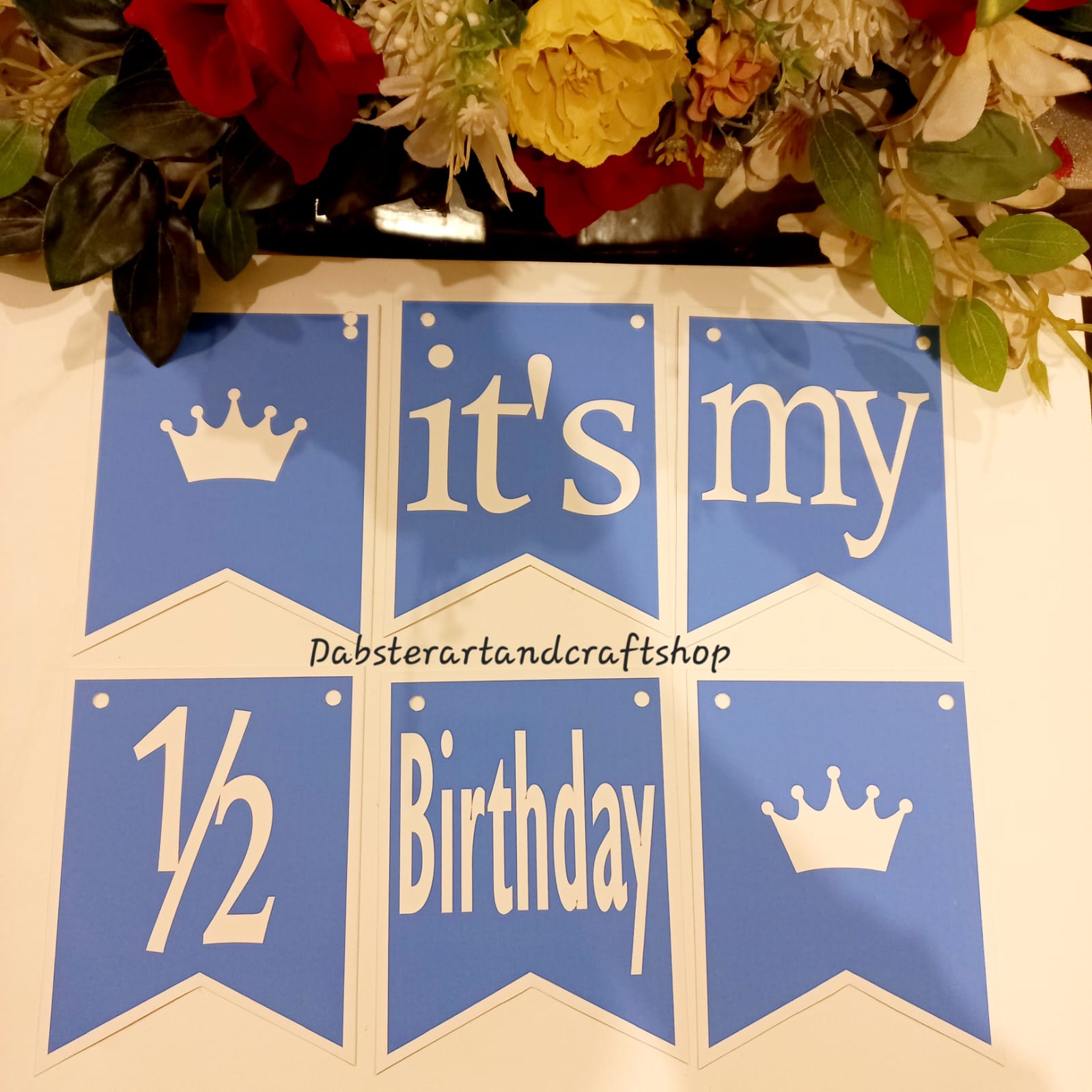 Half Birthday Backdrop Banner
