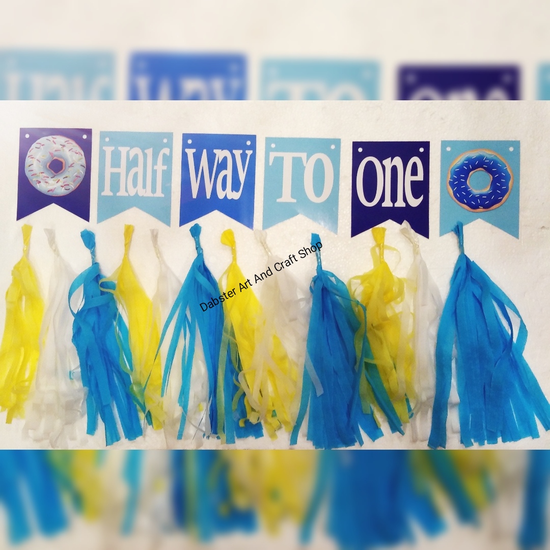 Half Birthday Backdrop Banner