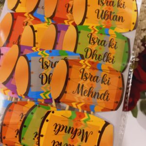 Traditional Mehndi Design /Dholki Theme Methai Toppers