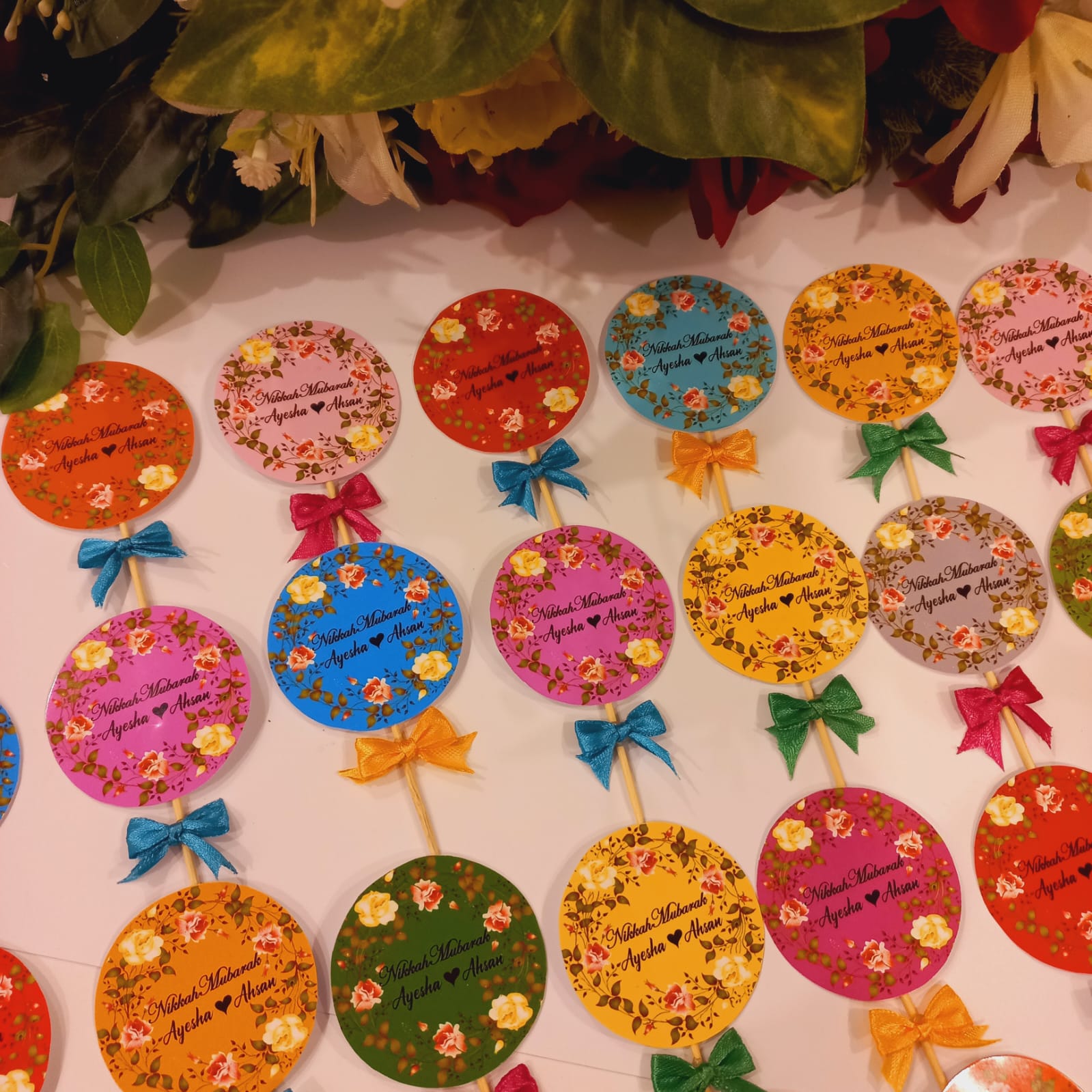 Traditional Mehndi Theme Methai Toppers/Sweet Toppers