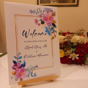 Welcome Wedding  wooden Boards A3
