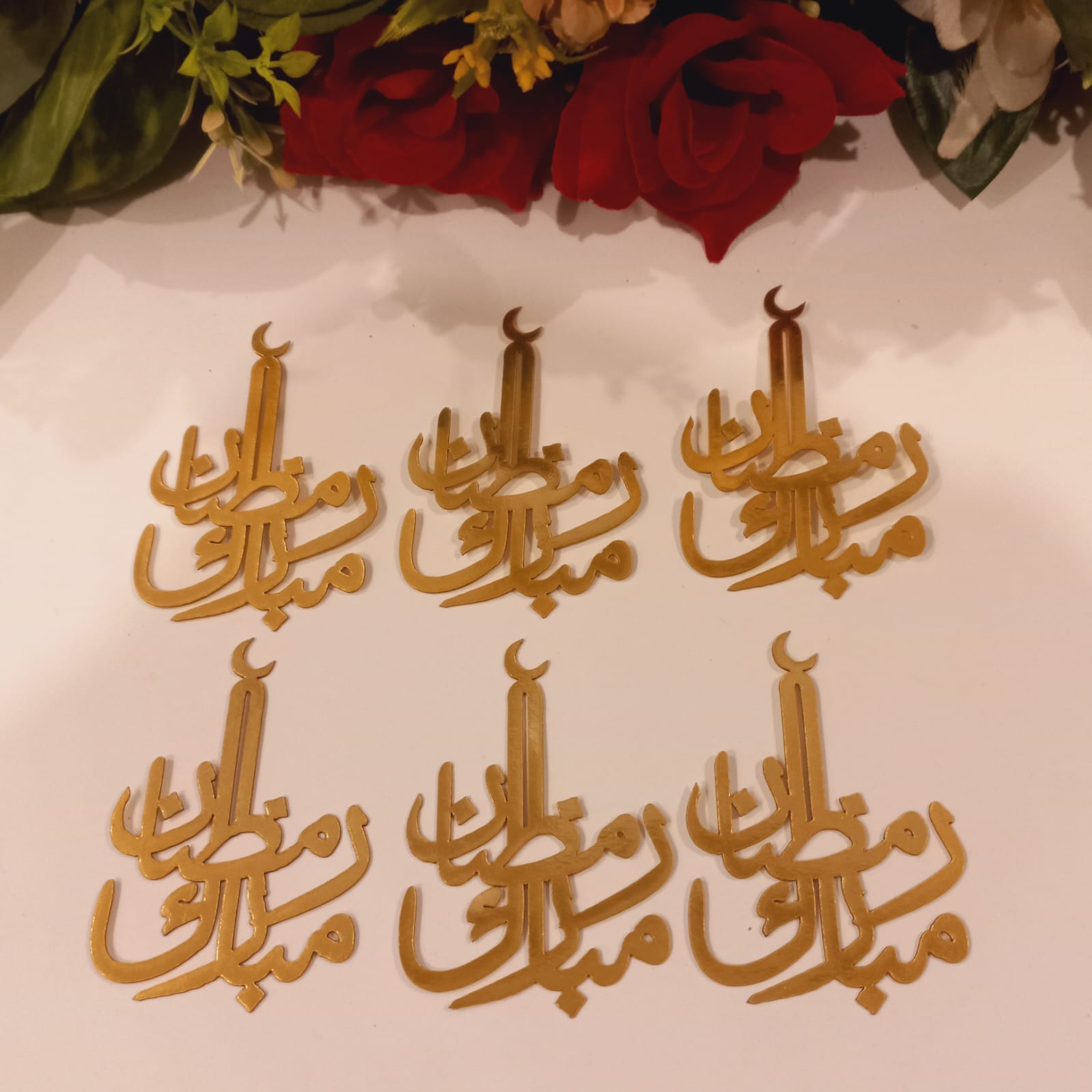 Ramadan  Festive Crescent Gold Card sheet Cutouts