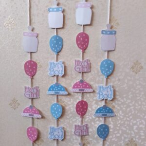 Welcome Baby Blue & Pink Hangings For Door & Wall.