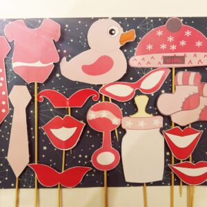 Baby Shower Pink Party Props Set