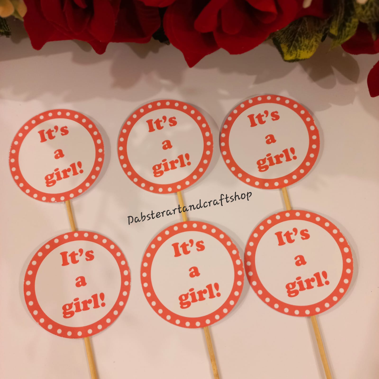 Welcome Baby Its a girl Cupcakes Toppers