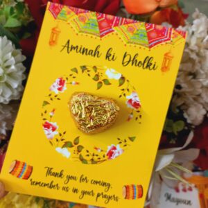 Dholki Favors /Mehndi Favor Cards / Wedding Favor Cards