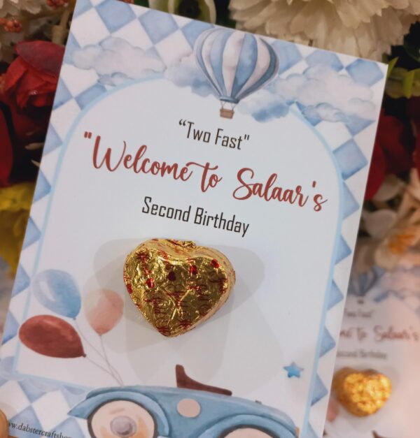 Birthday Favor Cards / Birthday Party Favor