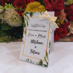 Wedding Favor Card/Return Favor/ Favors Cards